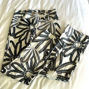 Black and white cotton pants. Like new.